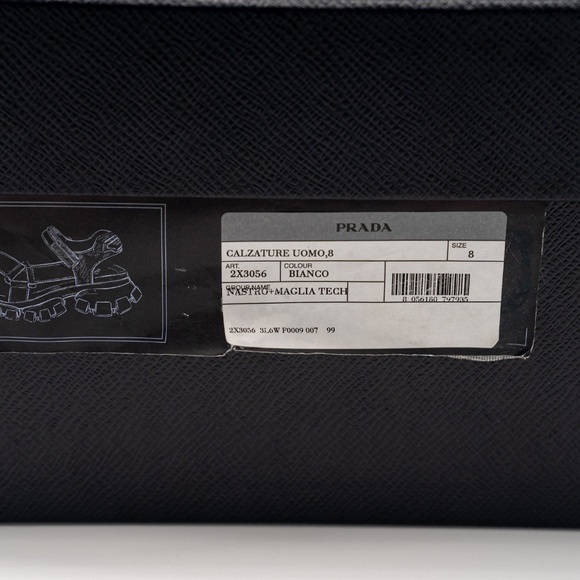 size 8 / 9us Prada Cloudbust Thunder Sandal White Re-Nylon - Picture 14 of 14